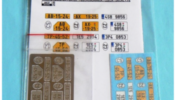 Decal + P/E – Czechoslovak + Czech register plates for trucks - 1/24 - REJI MODEL