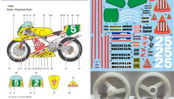 Honda NSR250 Rothmans 2/5 Reinold Roth WGP 89/90 1:12 - Decalpool