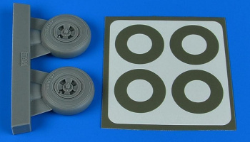 1/32 Spitfire Mk.IX wheels (4-spoke) & paint masks for TAMIYA kit