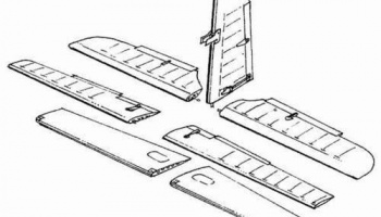 1/48 Me 410 B - control surfaces set for REV - MON