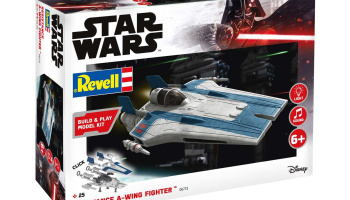 Build & Play SW 06773 - Resistance A-wing Fighter, blue (světelné a zvukové efekty) (1:44)