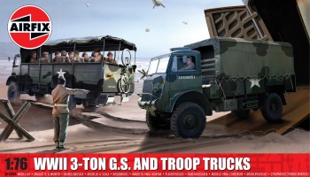 Classic Kit military A03306A - WWII 3-ton 4x4 General Service & Troop Trucks (1:76) - Airfix