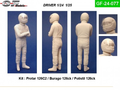 Driver Figure Ferrari 126 1/24 - GF Models