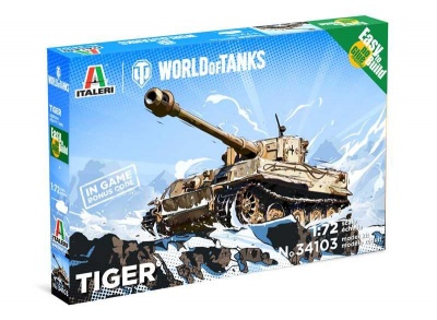 Easy to Build World of Tanks 34103 - Tiger (1:72) – Italeri