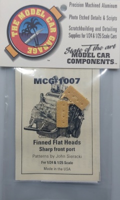 Finned Flat Heads, Sharp Front Port 1/24 - 1/25 - Model Car Garage