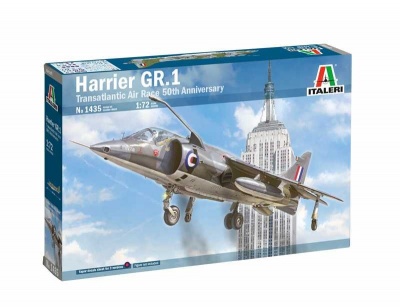 HARRIER GR.1 Transatlantic Air Race 50th Ann. (1:72) Model Kit 1435 - Italeri