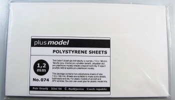 Polystyrene Sheets 1,2mm 2pcs 110x190mm - Plus Model