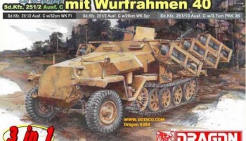 Model Kit military 6284 - Sd.Kfz.251 Ausf.C mit WURFRAHMEN 40 (1:35) - Dragon