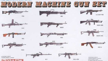 MODERN MACHINE GUN SET 1/35 Model Kit 3806 - Dragon