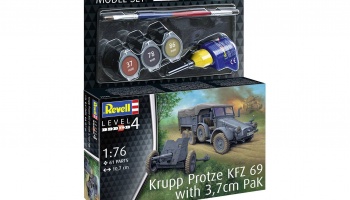 ModelSet military 63344 - Krupp Protze Kfz 69 with 3.7cm Pak (1:76) - Revell