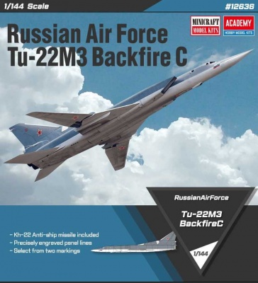 Model Kit letadlo 12636 - Russian Air Force Tu-22M3 Backfire C (1:144) - Academy