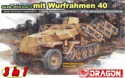 Model Kit military 6284 - Sd.Kfz.251 Ausf.C mit WURFRAHMEN 40 (1:35) - Dragon