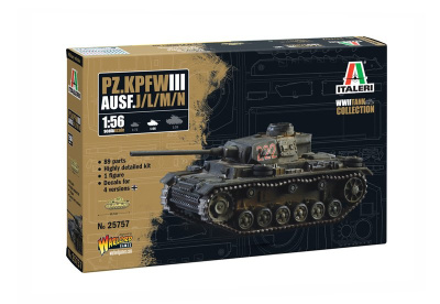 Model Kit tank 25757 - Pz. Kpfw. III Ausf. J//L/M/N (1:56) - Italeri