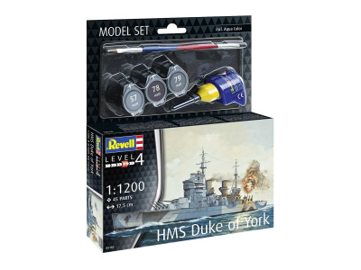 ModelSet loď 65182 - Battleship HMS Duke of York (1:1200) - Revell