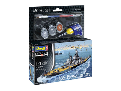 ModelSet loď 65183 - Battleship USS New Jersey (1:1200) - Revell