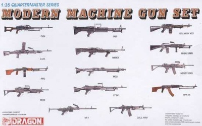 MODERN MACHINE GUN SET 1/35 Model Kit 3806 - Dragon