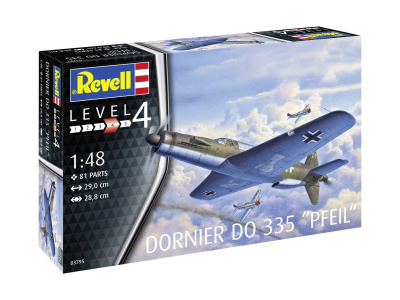 Plastic ModelKit letadlo 03795 - Do335 Pfeil (1:48) - Revell