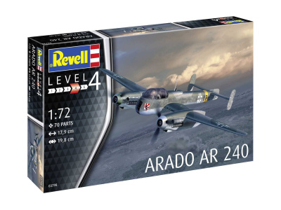 Plastic ModelKit letadlo 03798 - Arado AR-240 (1:72) - Revell