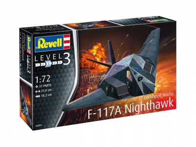 Plastic ModelKit letadlo 03899 - Lockheed Martin F-117A Nighthawk Stealth Fighter (1:72) - Revell