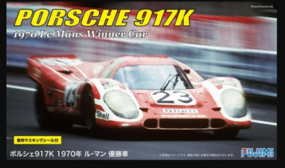 Porsche 917K 1970 Le Mans Championship Car with Window Frame Masking Seal 1/24 - Fujimi