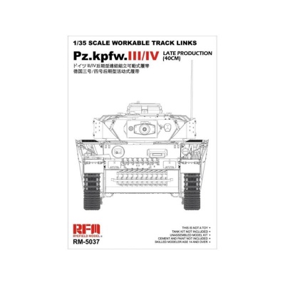 Pz.Kpfw.III/IV Late Production (40cm) Tracks 1/35 – Rye Field Model