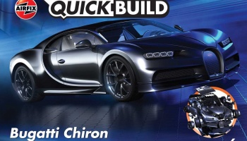 Quick Build auto J6025 - Bugatti Chiron - Black - Airfix