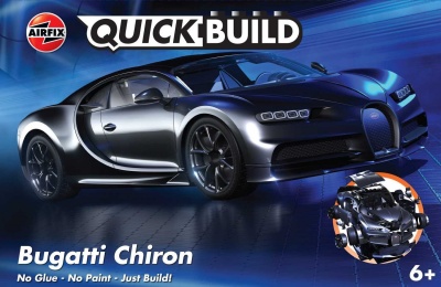 Quick Build auto J6025 - Bugatti Chiron - Black - Airfix