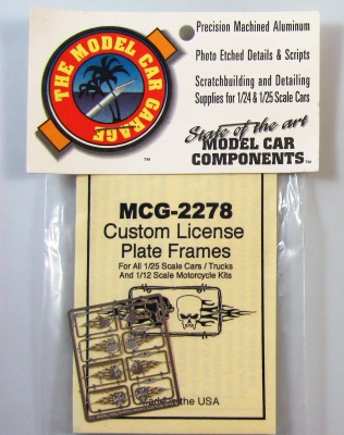 SLEVA 21% DISCOUNT - Custom Licence Plate Frames Detail Set - Model Car Garage