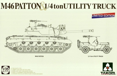 SLEVA 25% DISCOUNT - Limited Edition M46 Patton & 1/4 ton Utility Truck 1:35 - Takom