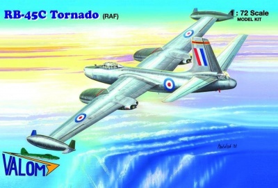 SLEVA  25%  DISCOUNT - N.A. RB-45C Tornado (RAF) 1/72 - Valom