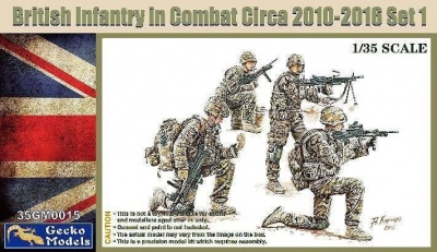 SLEVA 30% DISCOUNT - BRITISH INFANTRY IN COMBAT CIRCA 2010-2016 SET 1 1/35  – Gecko Models